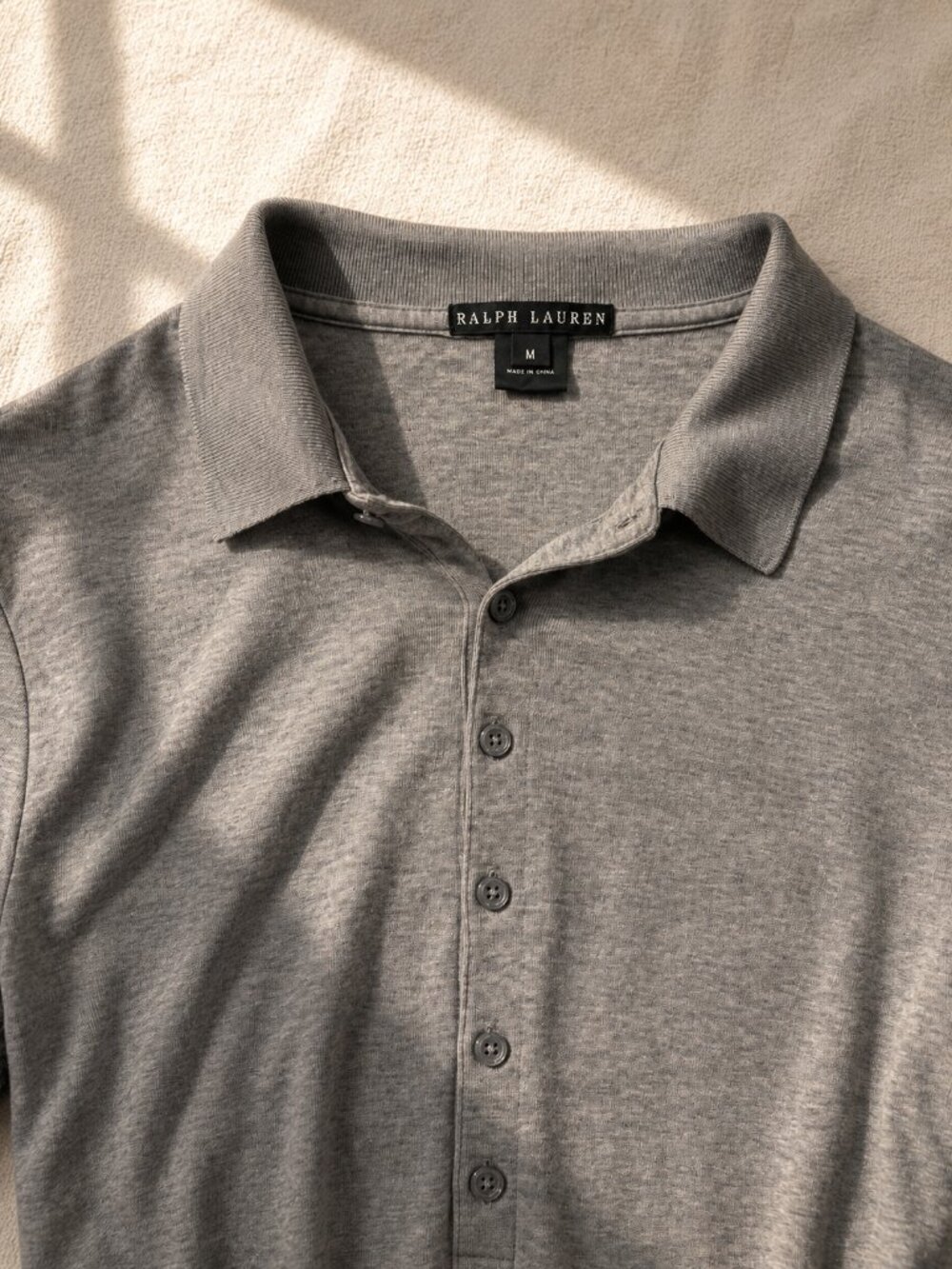Ralph Lauren Black Label Long Sleeve Polo Gray Women’s Medium - Picture 3 of 4